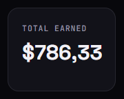 Total earnings of $786.33